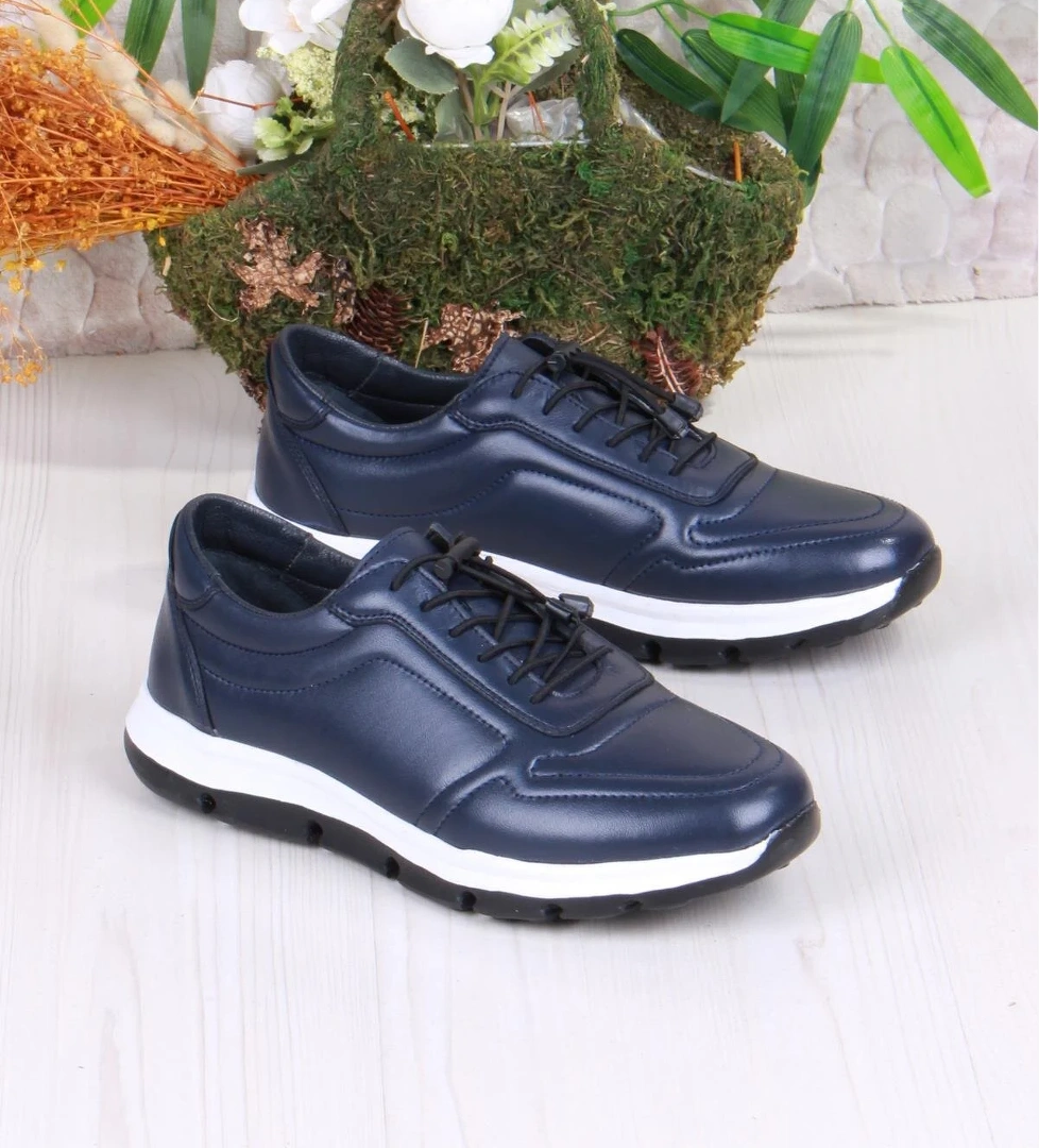 Mehmet Mete 42426 Rahat Hafif Hakiki Deri Lastik Bağcıklı Erkek Ayakkabı model görseli