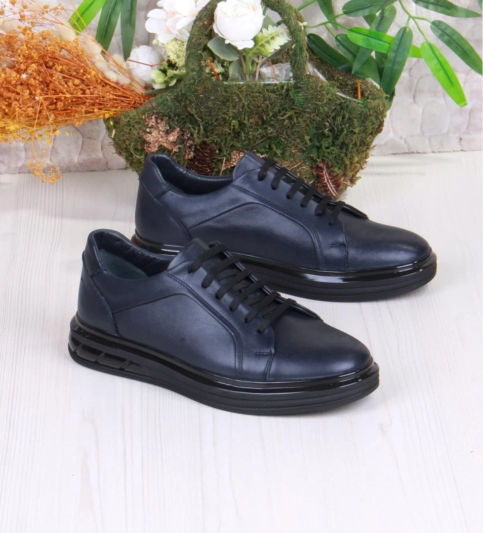 42466 Rahat Hakiki Deri Sneaker Erkek Ayakkabı