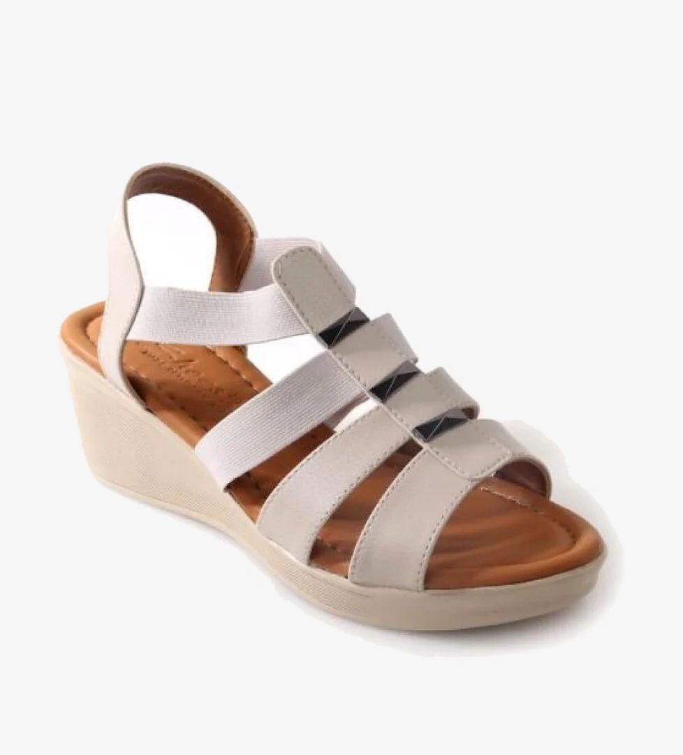 Mvşm 02860 Orto Pedik Dolgu Topuk Günlük Kadın Sandalet - Görsel 1