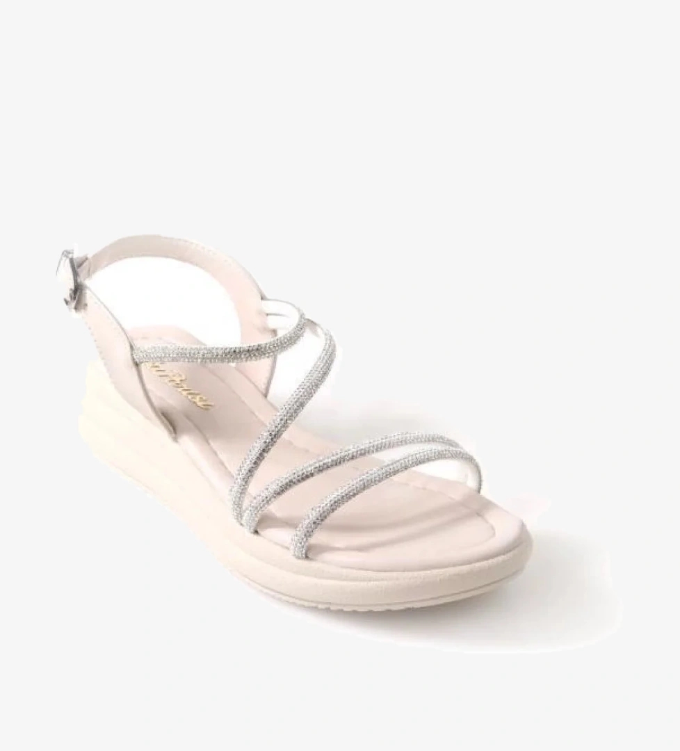 Sprs 02824 Kadın Günlük Taşlı Sandalet - Görsel 1