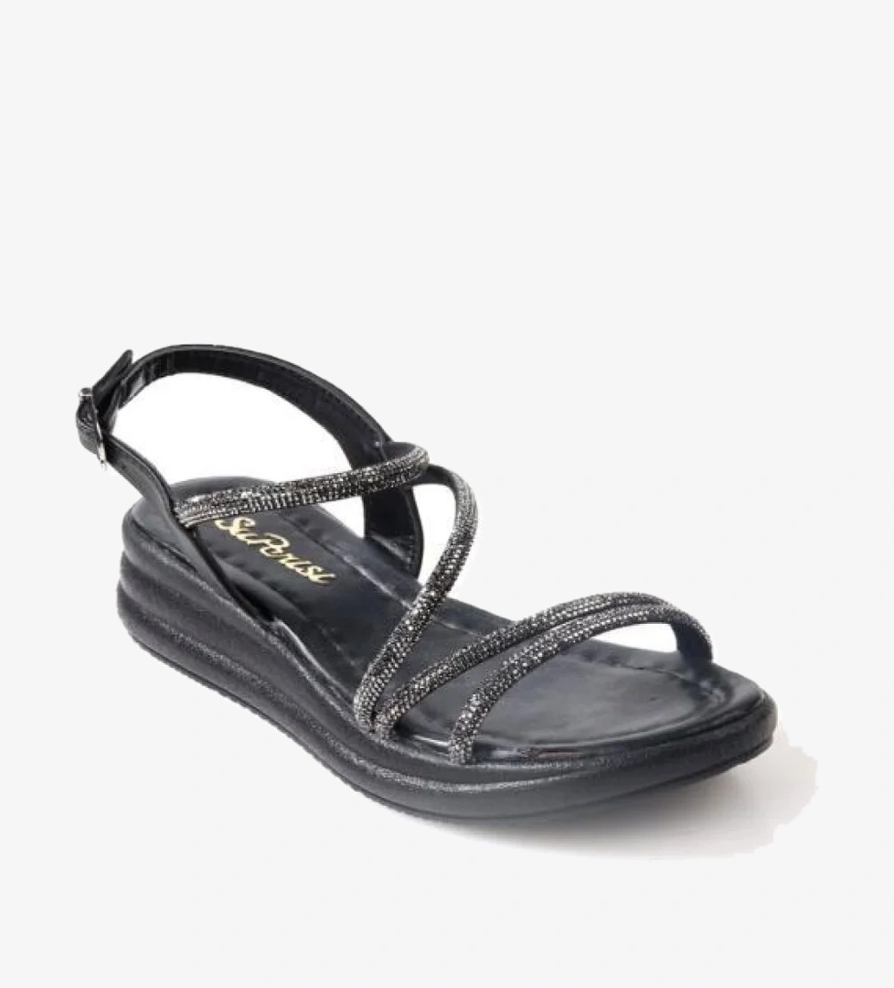 Sprs 02824 Kadın Günlük Taşlı Sandalet