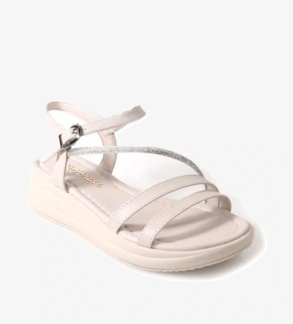 Sprs 02826 Kadın Günlük Taşlı Sandalet - Görsel 1