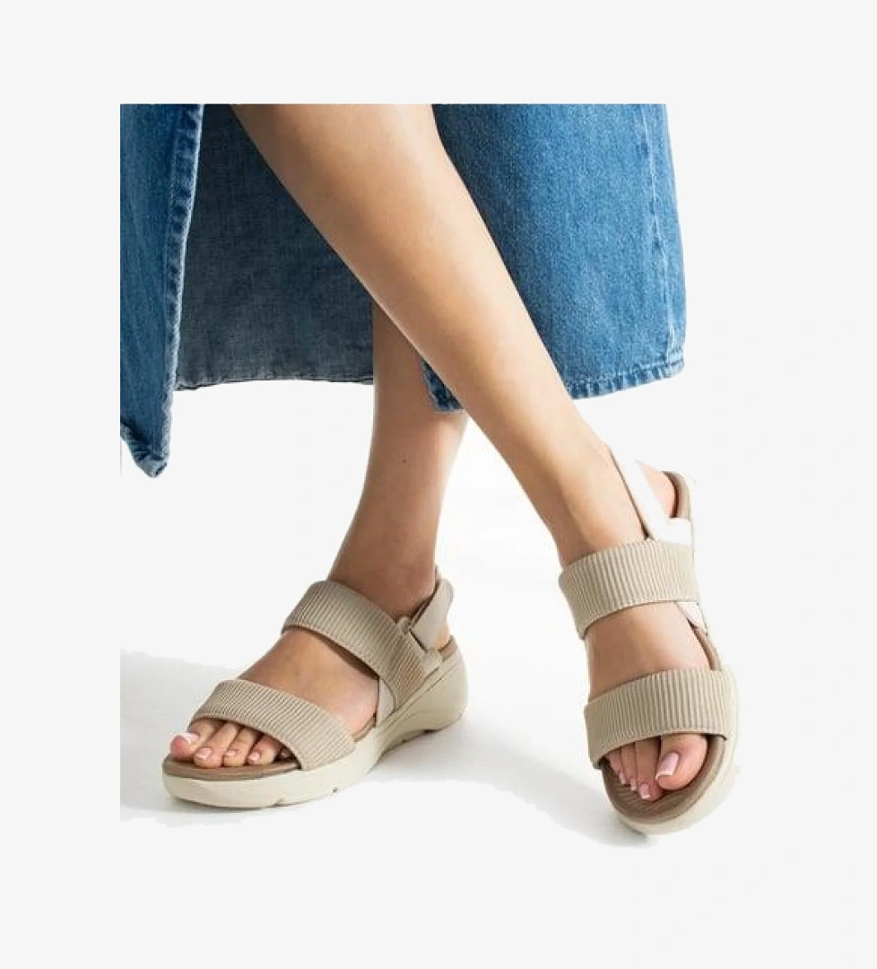 02791 Orto Pedik Günlük Kadın Triko Sandalet - Görsel 1