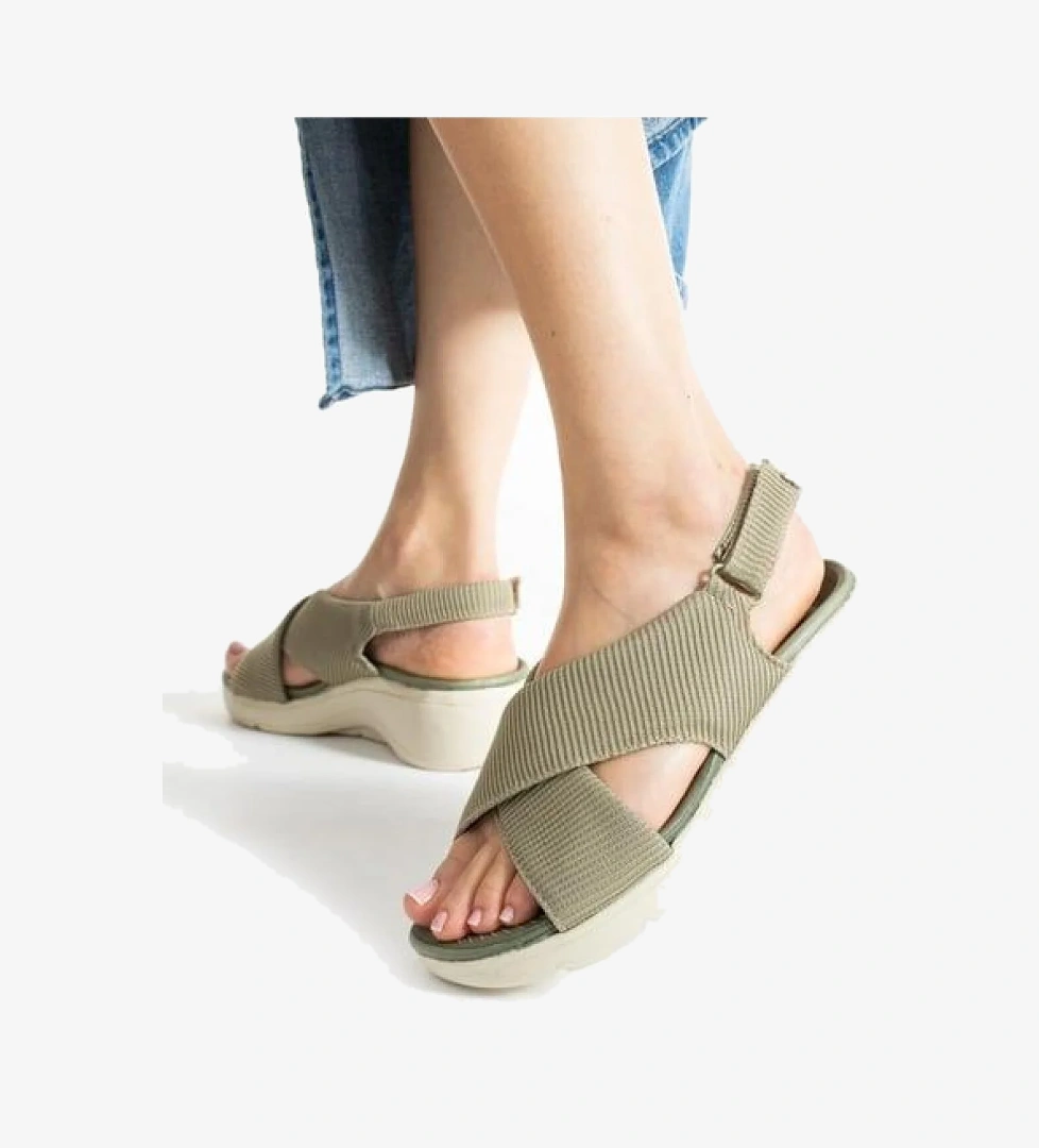 02790 Orto Pedik Günlük Kadın Triko Sandalet - Görsel 1