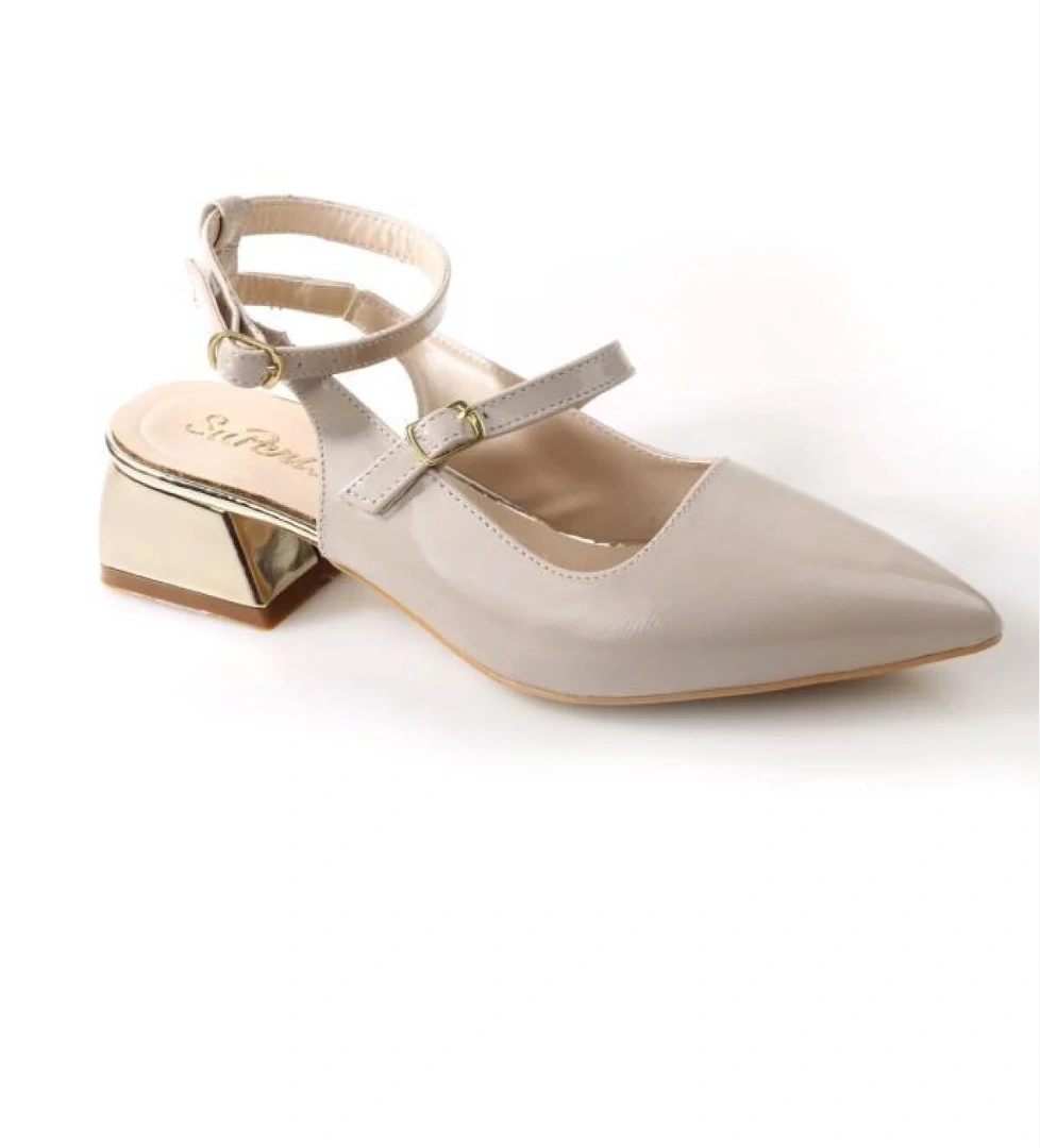 Sprs 02827 4 Cm Topuklu Kadın Arkası Açık Stiletto Ayakkabı