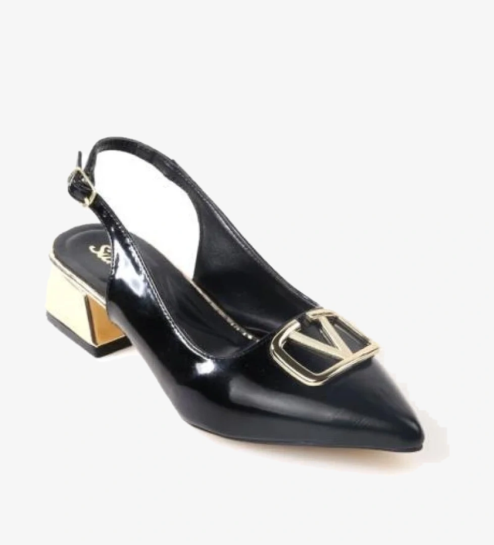 Sprs 02828 4 Cm Topuklu Kadın Arkası Açık Stiletto Ayakkabı