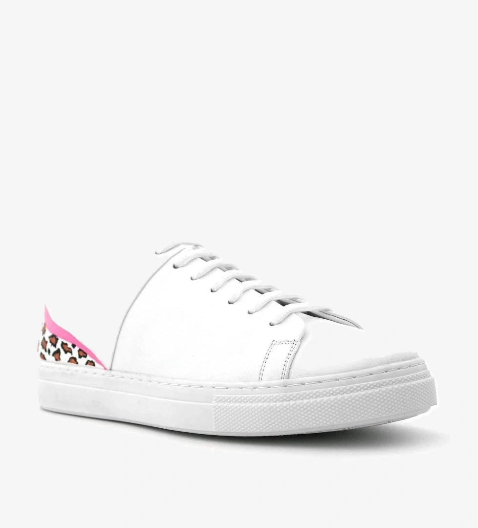 Rakerplus Tbons Özel Tasarım Beyaz Hakiki Deri Kadın Bağcıklı Sneaker Ayakkabı model görseli