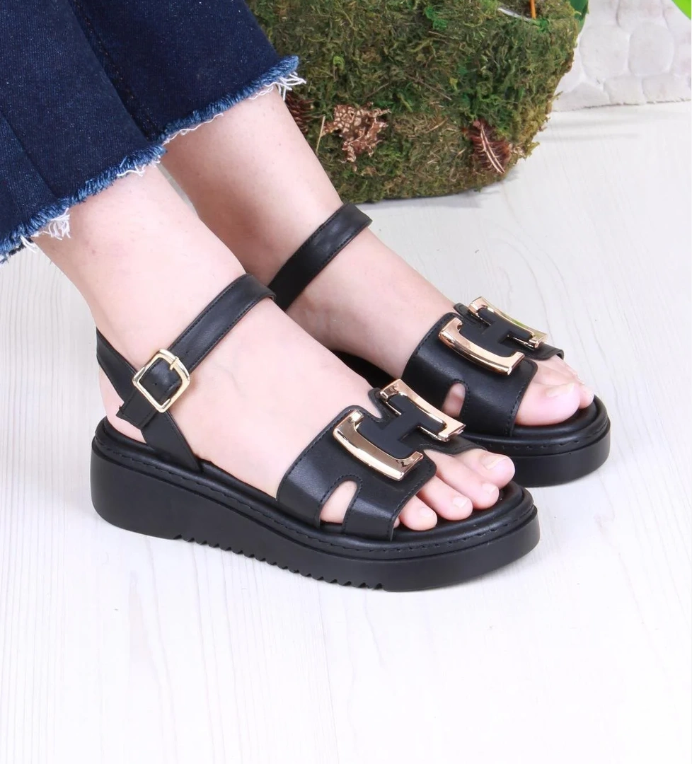 35611 Fancy Anatomik Rahat Toka Detaylı Kadın Sandalet