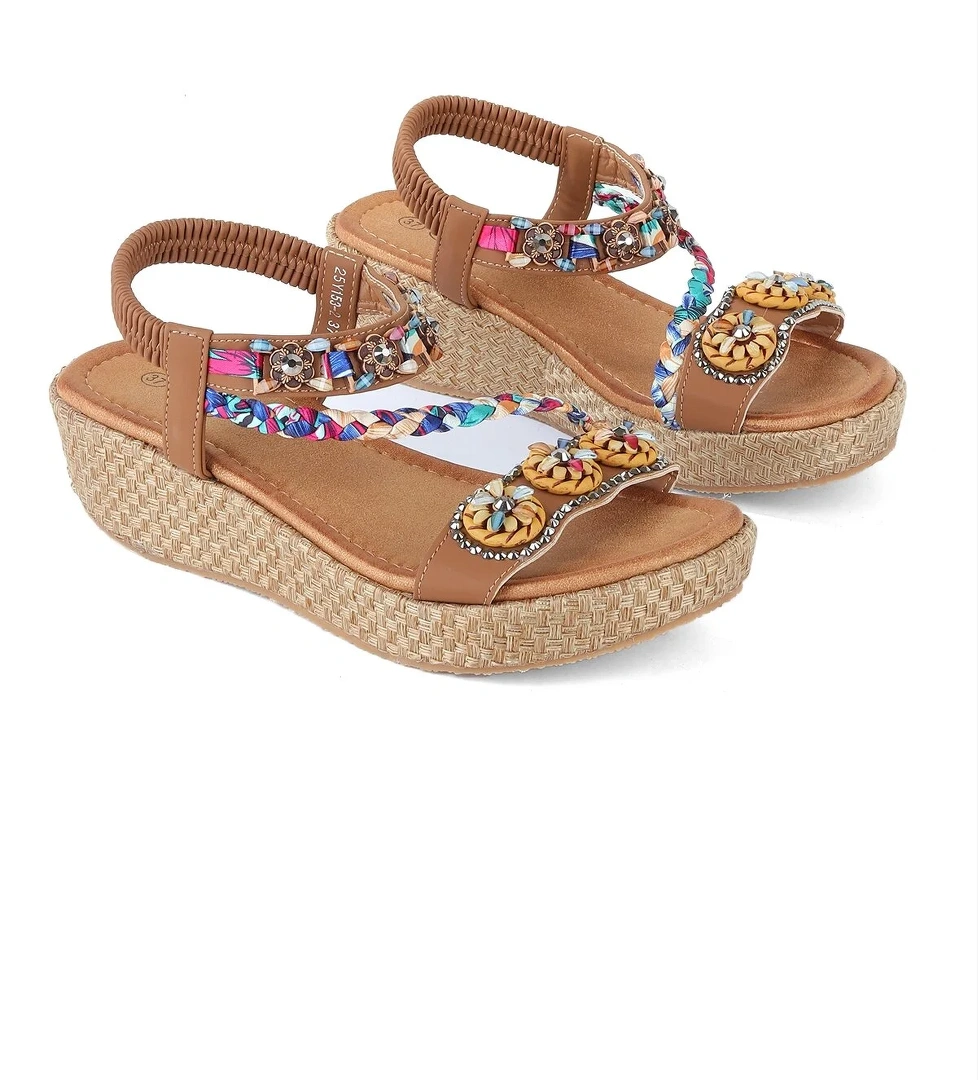 Daisy Rahat Taban Taş Boncuk Detaylı Kadın Sandalet