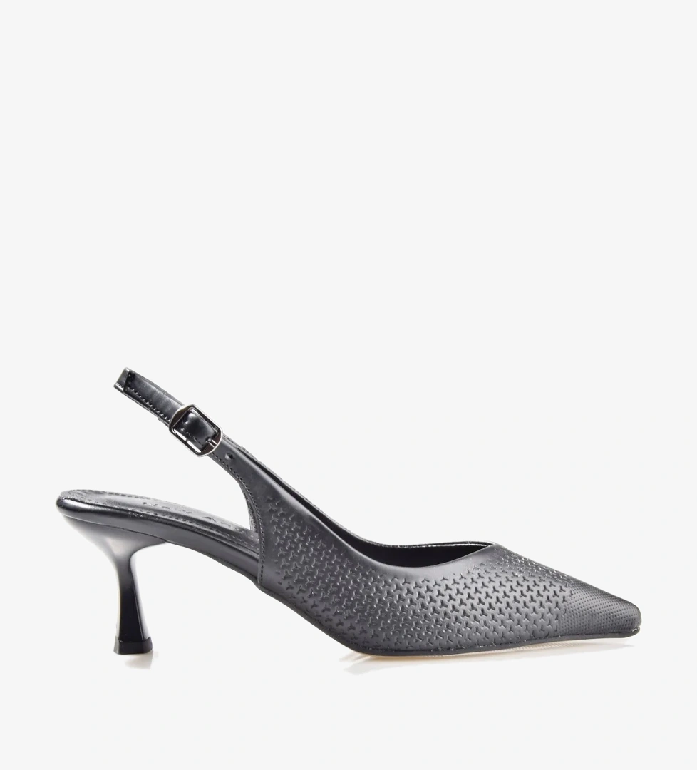 Erdal Koçyiğit Ayakkabı New Angel 1976 Kadın Kısa Topuk Desenli Abiye Ayakkabı model görseli