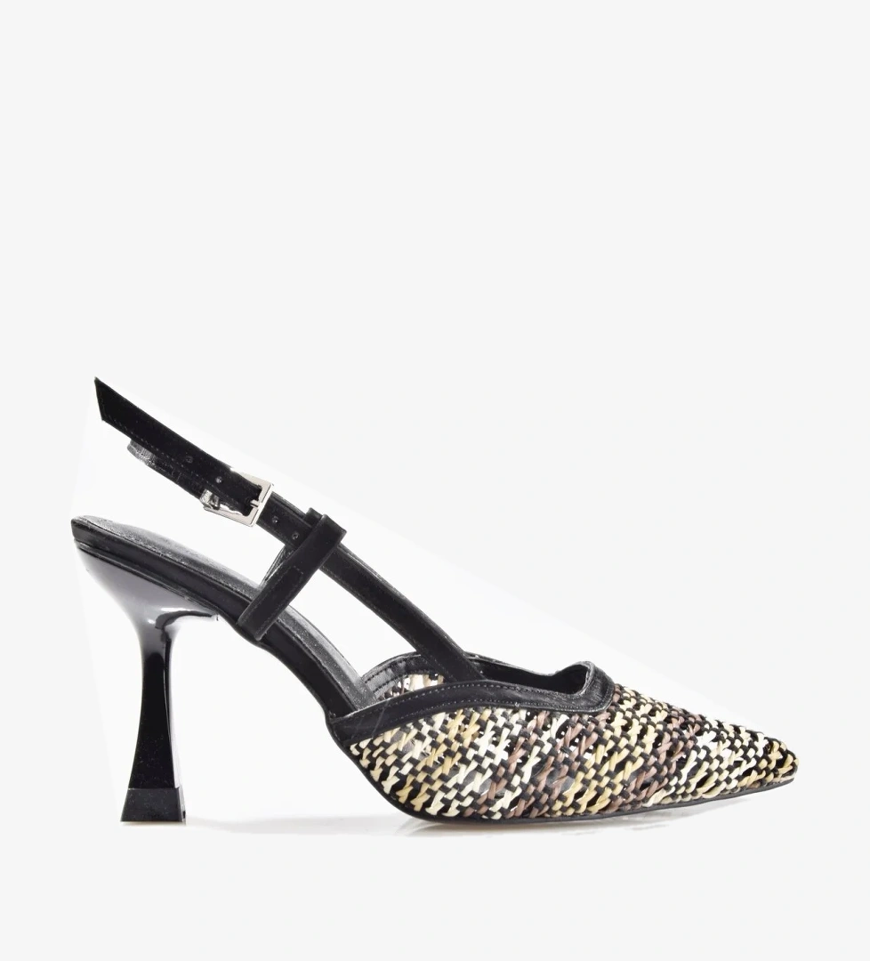 Erdal Koçyiğit Ayakkabı EK Park Moda K614 Kadın Arkası Açık Topuklu Ayakkabı model görseli