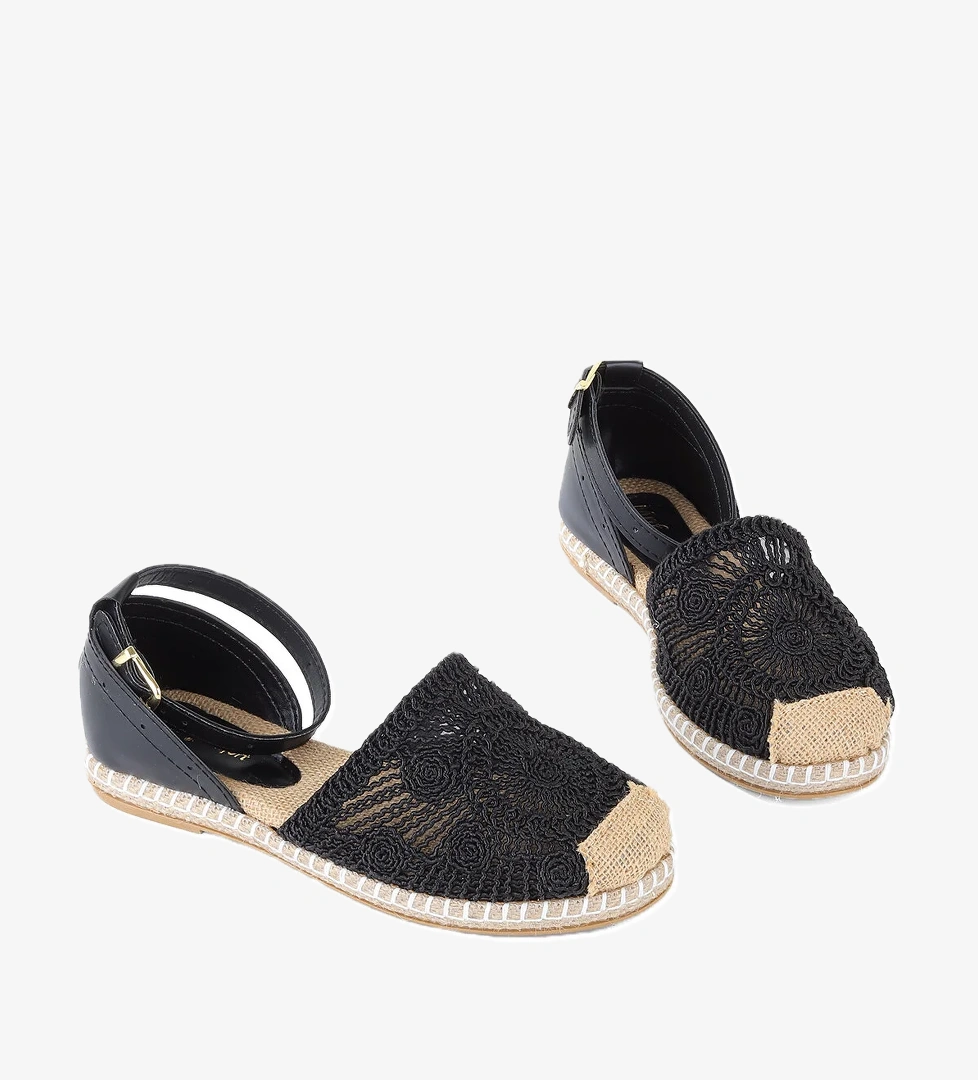 Vojo Hasır Örgü Rahat Ayarlanabilir Günlük Kadın Sandalet model görseli