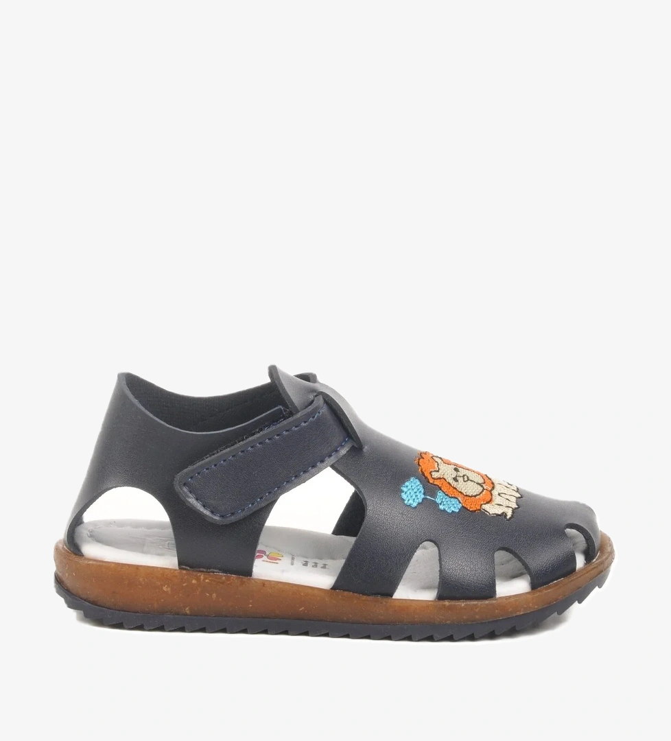 Lacivert Cırtlı Erkek Çocuk Sandalet 17373 P