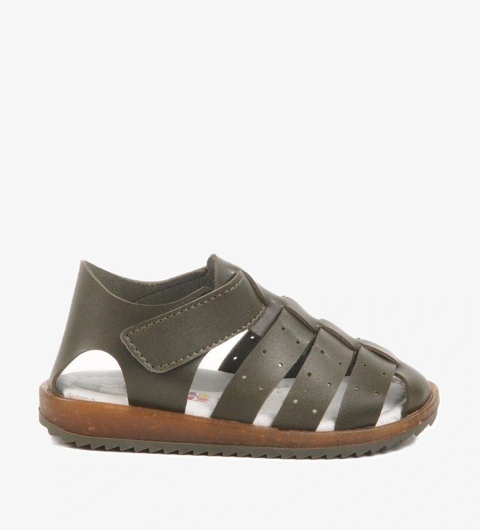 Haki Cırtlı Hafif Unisex Çocuk Sandalet 17370 B