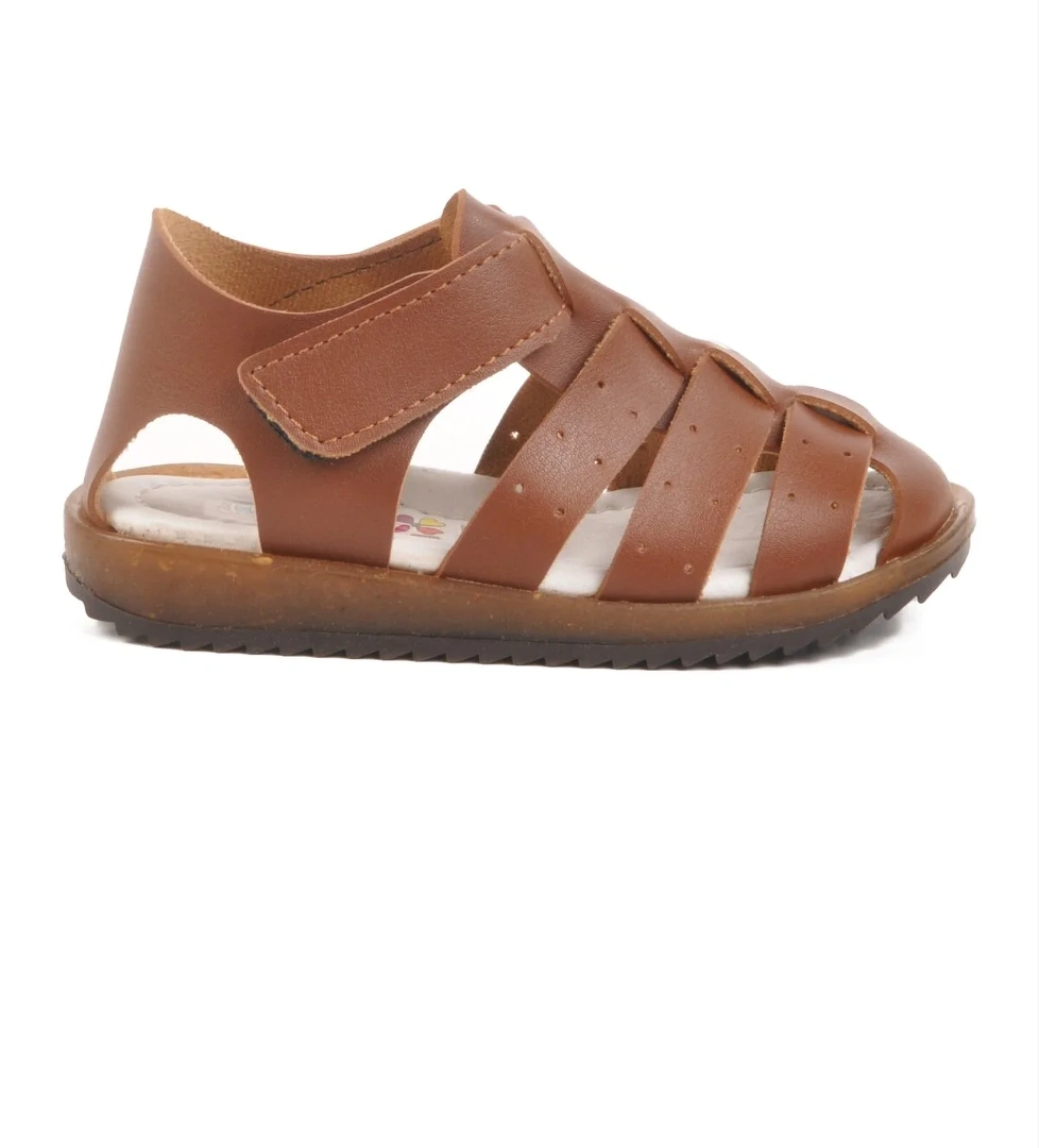 Taba Cırtlı Hafif Unisex Çocuk Sandalet 17370 B