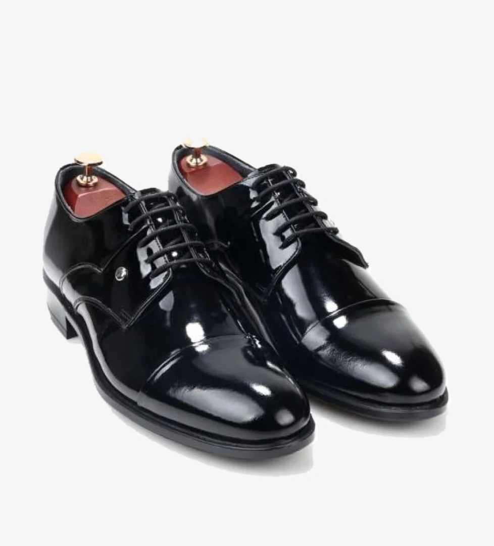 040 Erkek Klasik Rugan Bağcıklı Deri Ayakkabı