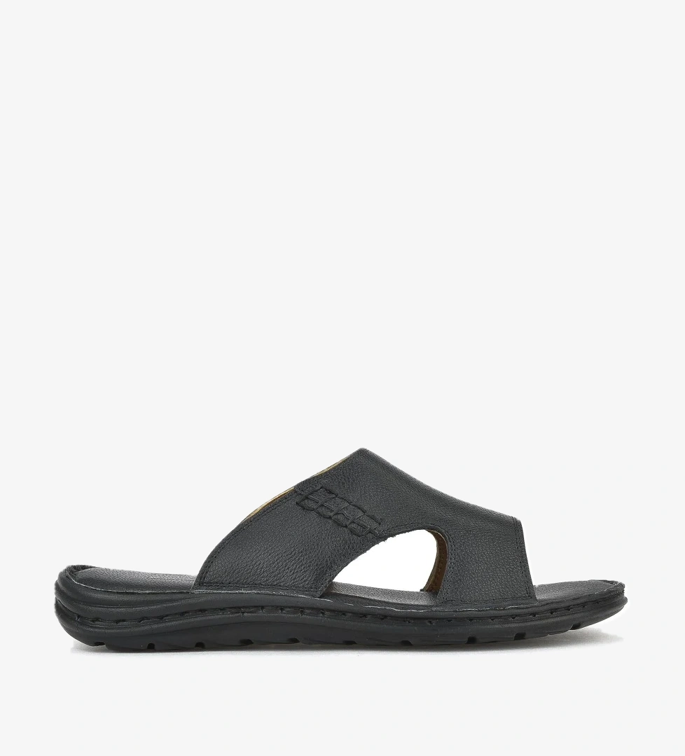 Erkek Hakiki Deri Konfor Terlik 1511052Z0321 Siyah