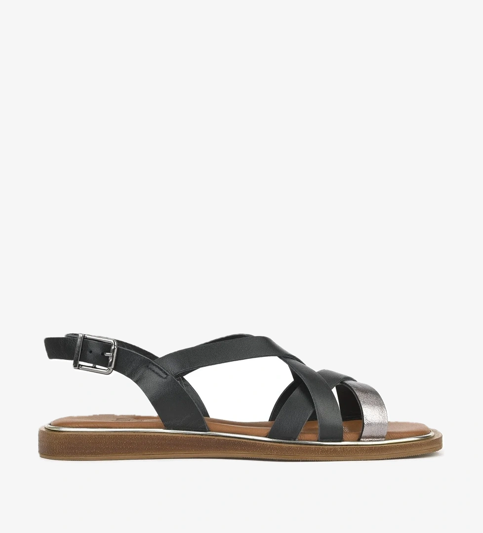 Kadın Hakiki Deri Sandalet 1511032Z11501 Siyah