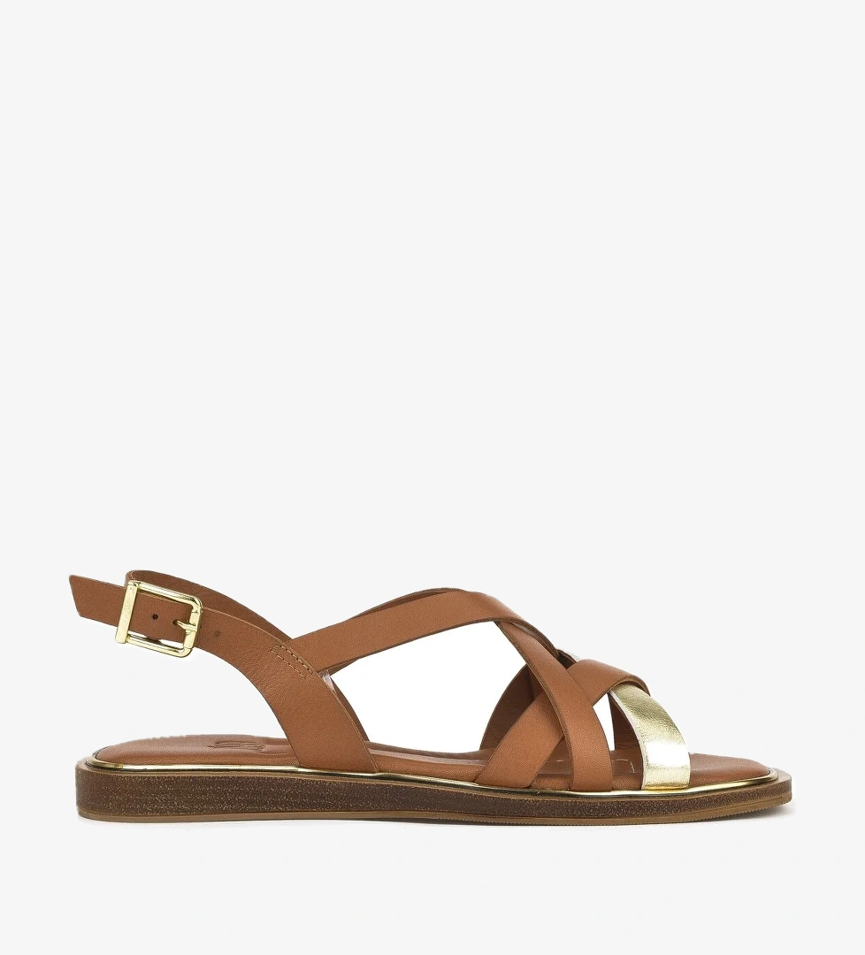 Kadın Hakiki Deri Sandalet 1511032Z11501 Taba - Görsel 1