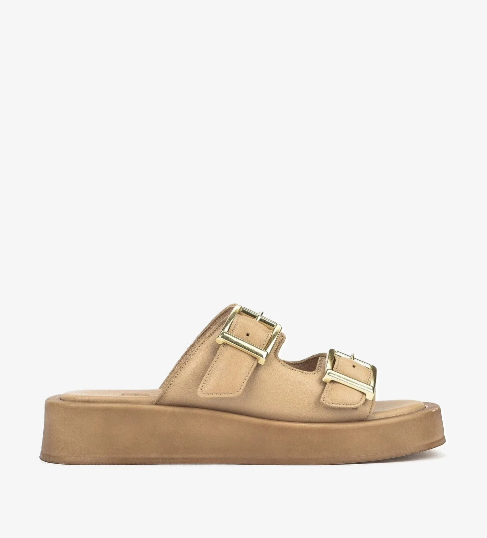 Kadın Hakiki Deri Terlik 1511032Z5009 Nude - Görsel 1