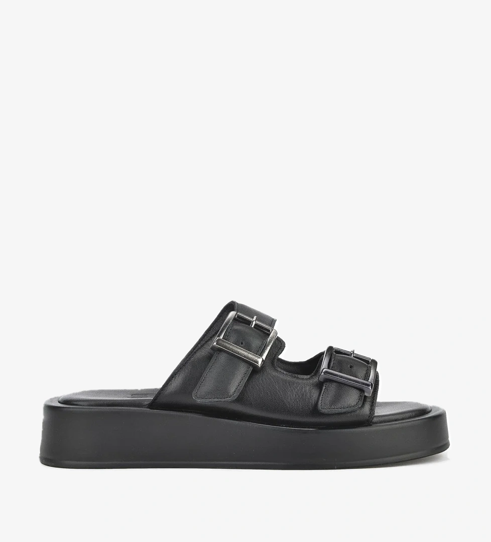 Kadın Hakiki Deri Terlik 1511032Z5009 Siyah