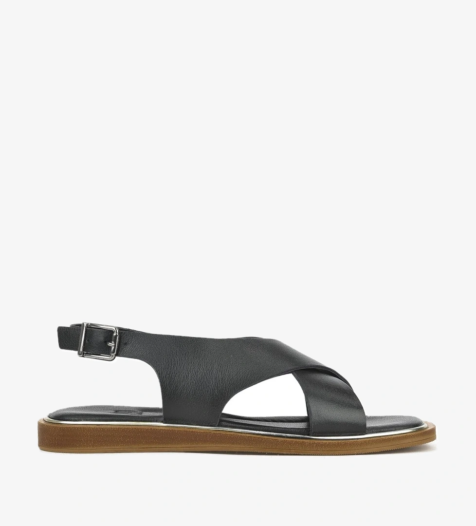 Kadın Hakiki Deri Sandalet 1511032Z11500 Siyah