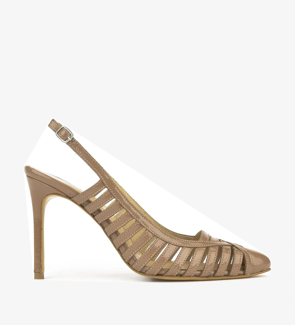 Kadın Hakiki Deri Topuklu Ayakkabı 1511030Z2532 Koyu Bej