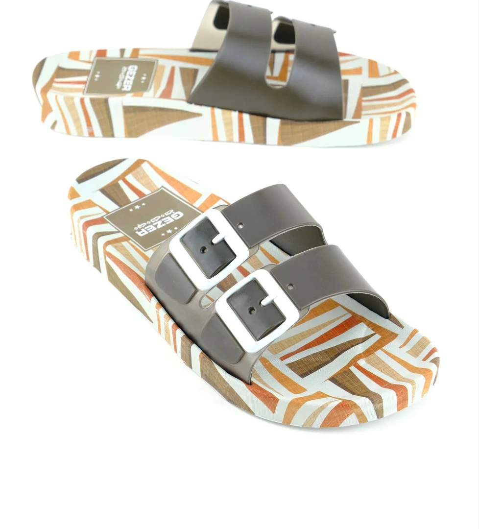 Gezer Gezer Haki Erkek Yazlık Rahat Taban Havuz Plaj Banyo Günlük Terlik Sandalet & Terlik | Flo Haki - 1. görsel