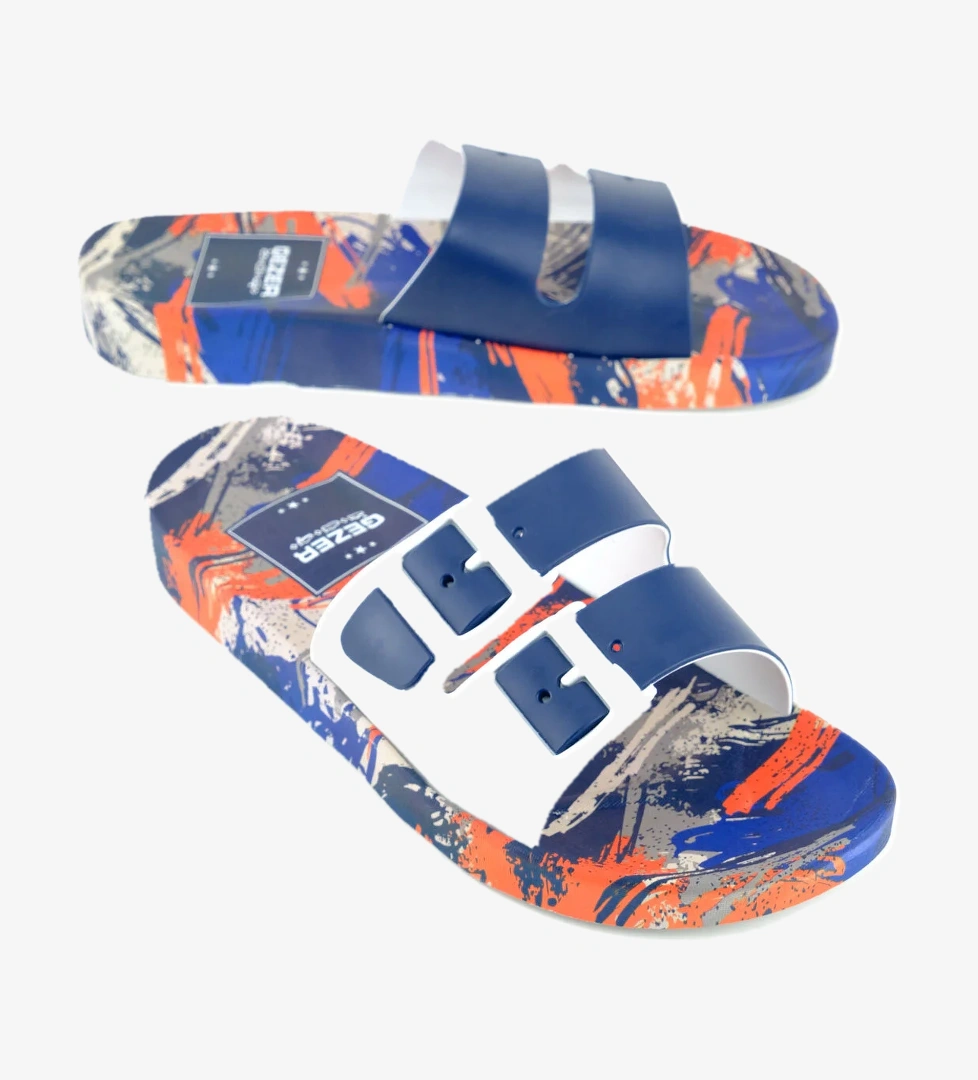 Gezer Gezer Lacivert Erkek Yazlık Rahat Taban Havuz Plaj Banyo Günlük Terlik Sandalet & Terlik | Flo Lacivert - 1. görsel