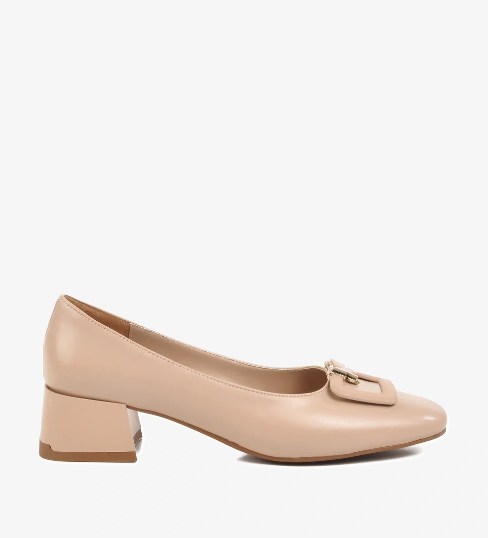 Ventes Bej Kadın Klasik Topuklu Ayakkabı model görseli