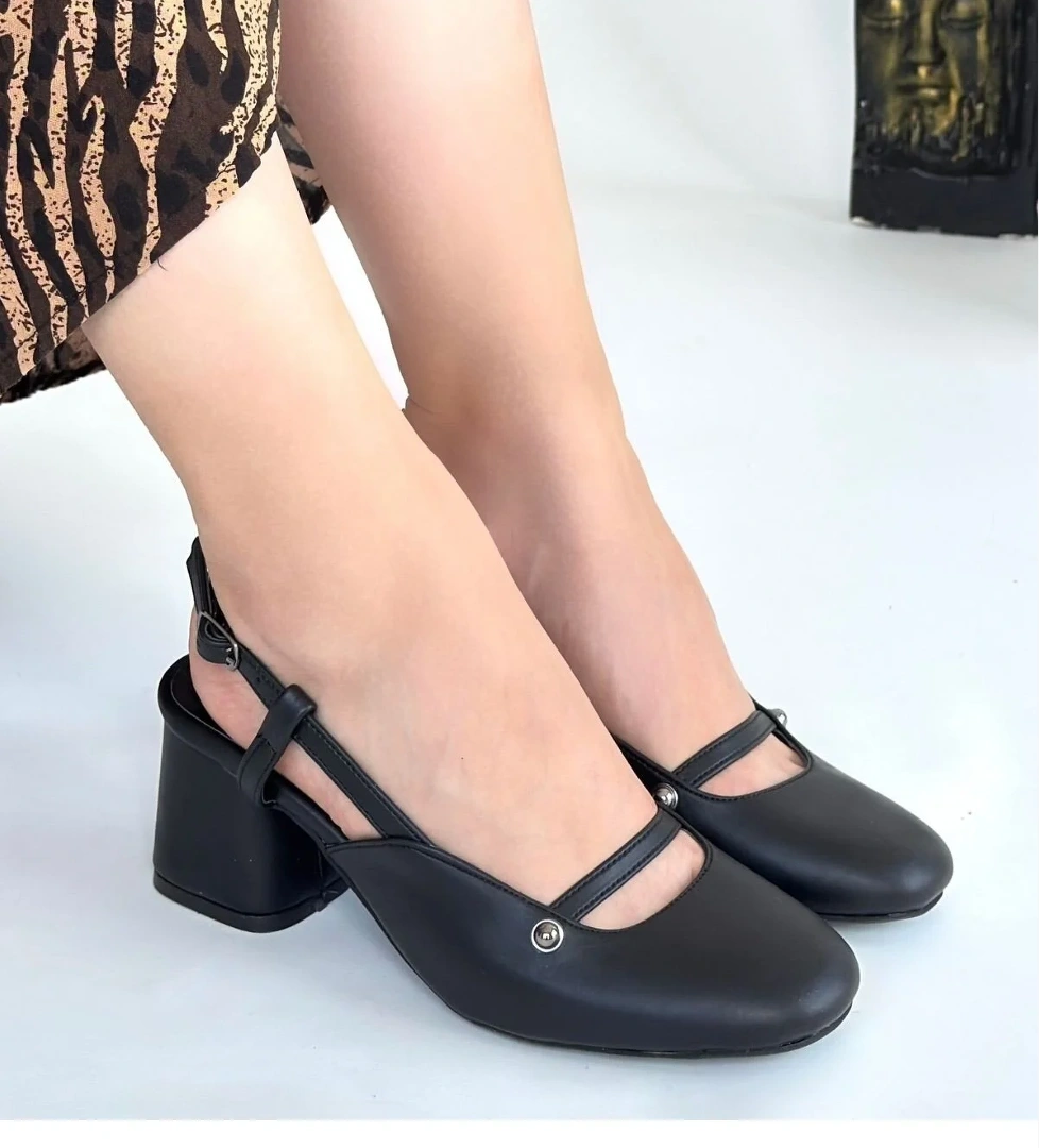 Siyah Kadın Topuklu Ayakkabı