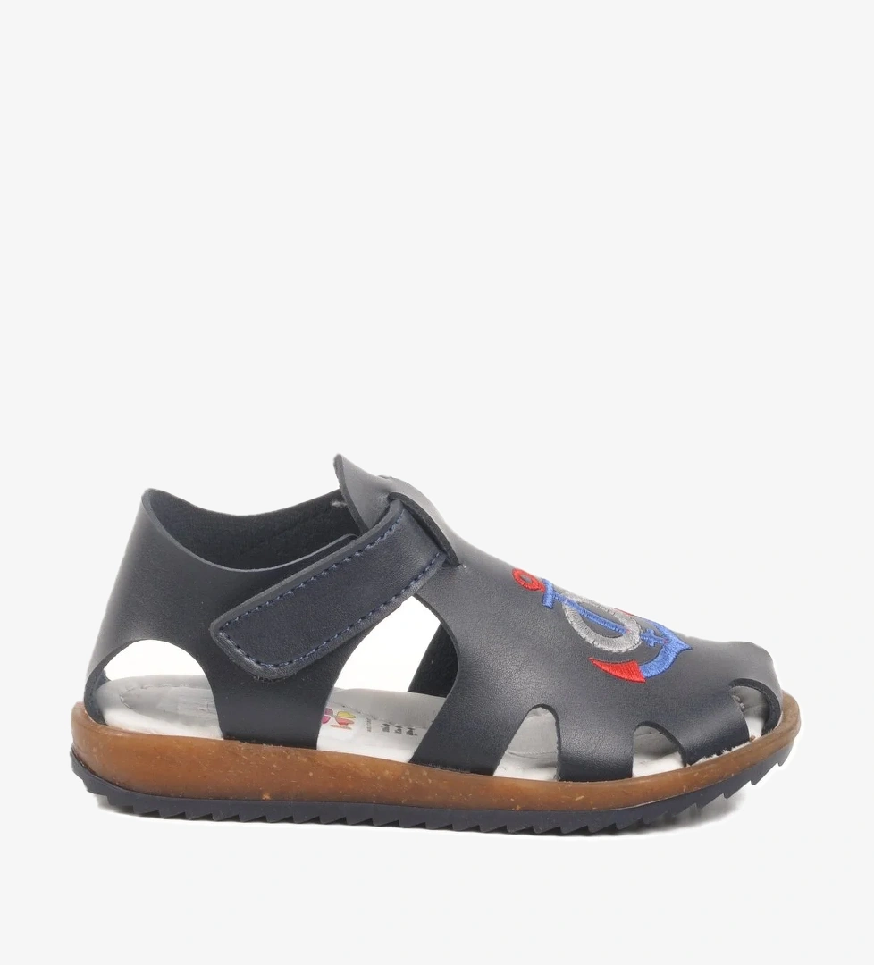 Aspor Lacivert Cırtlı Erkek Çocuk Sandalet - Görsel 1