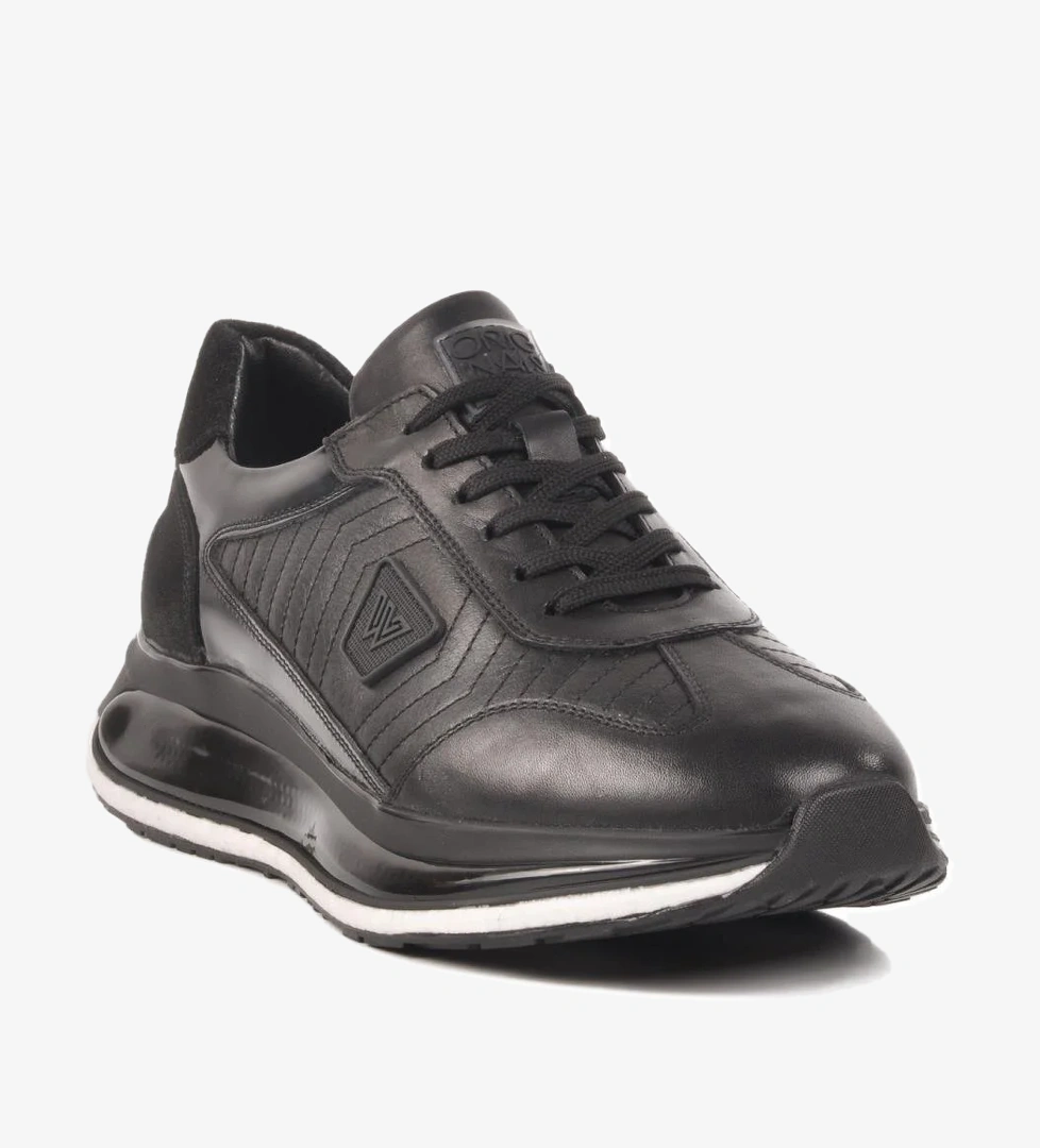 Walkway Siyah Hakiki Deri Erkek Sneaker Erroo 2614 M model görseli