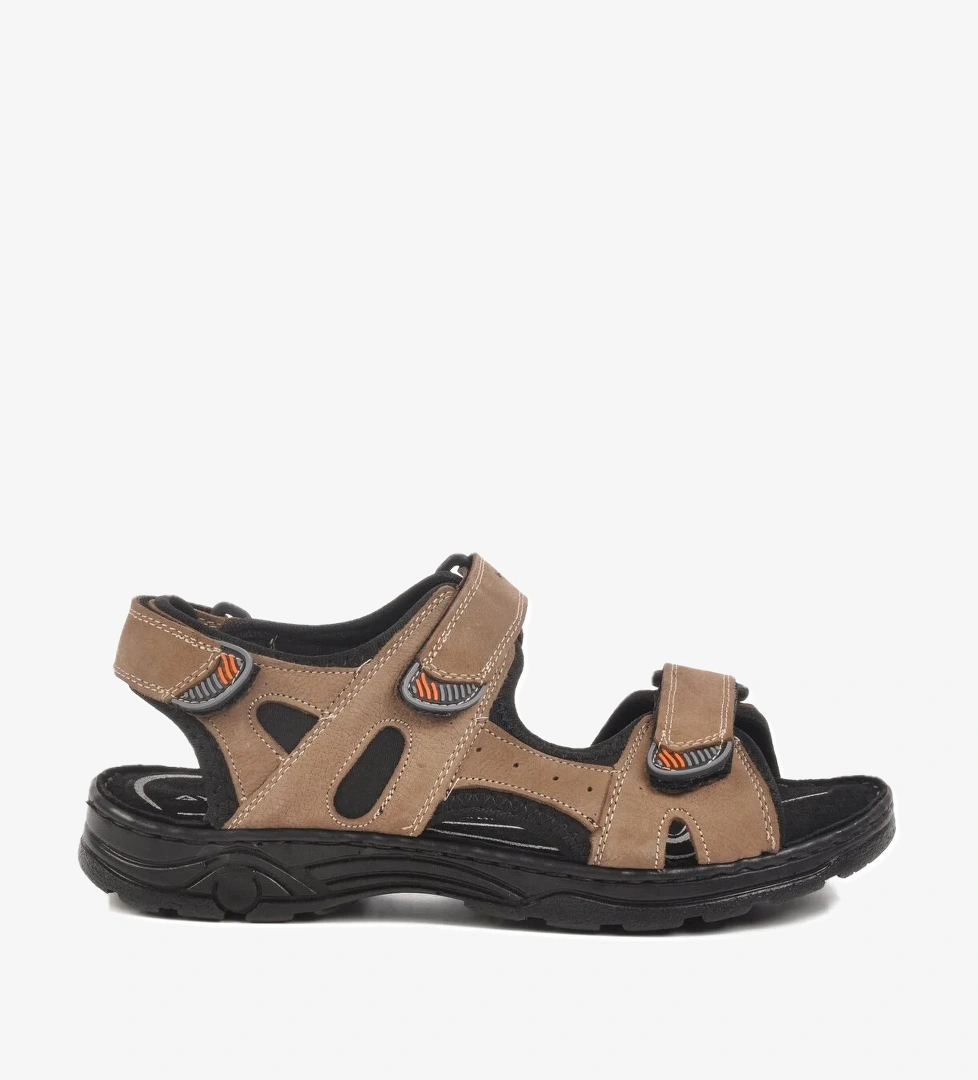 A Spor Aspor Siyah Kum Nubuk Erkek Çocuk Cırtlı Sandalet model görseli