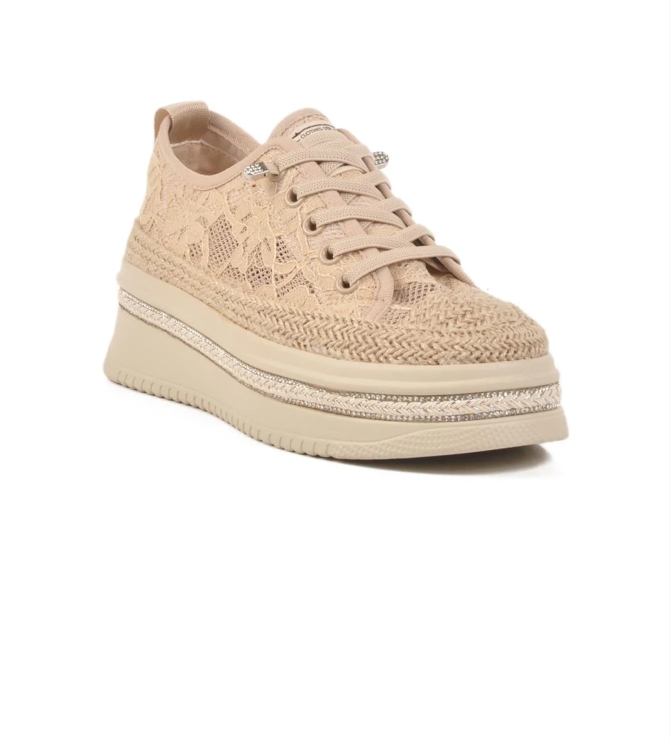 Krem Triko Kadın Günlük Ayakkabı Voyager B237 Z