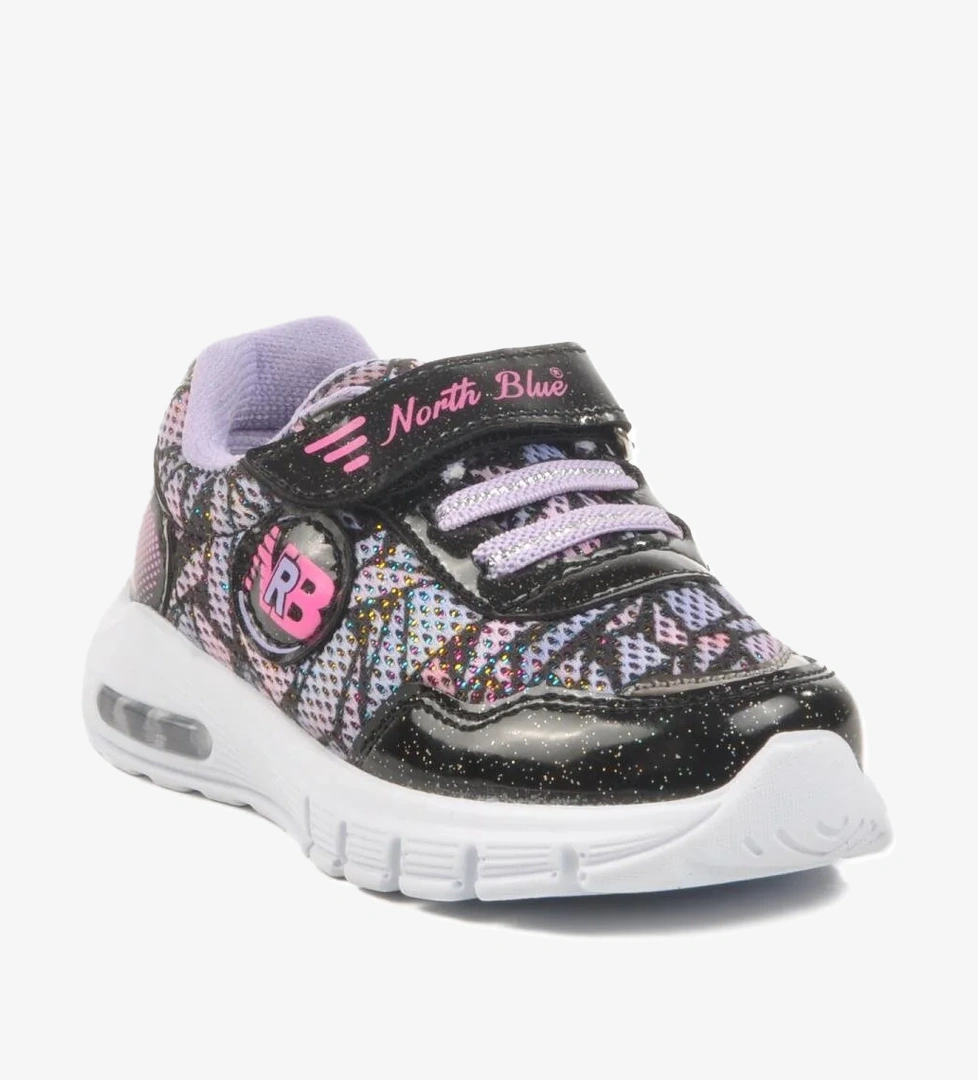 Siyah-Lila Kız Çocuk Spor Ayakkabı 336126 B