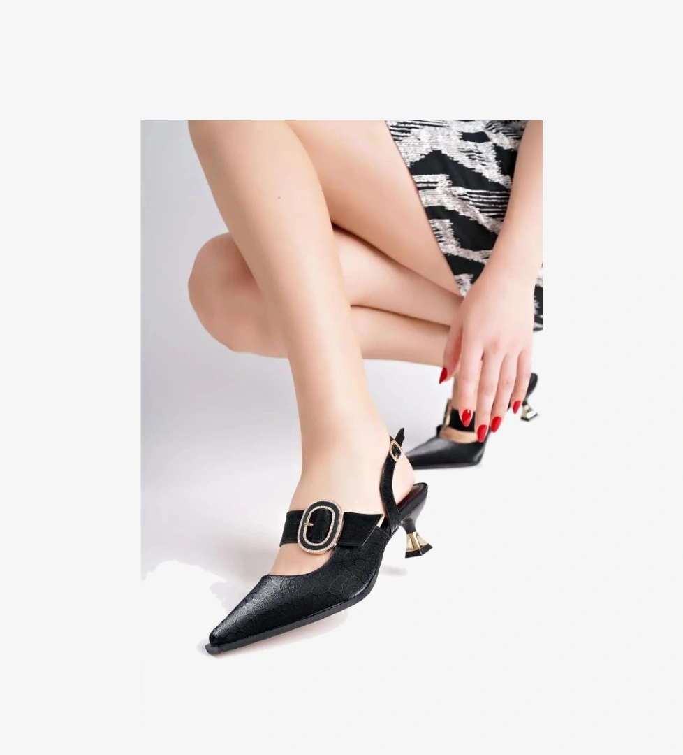 Pi̇sagor Pisagor Ps-31920 4 Cm Topuklu Kadın Stiletto Abiye Ayakkabı model görseli
