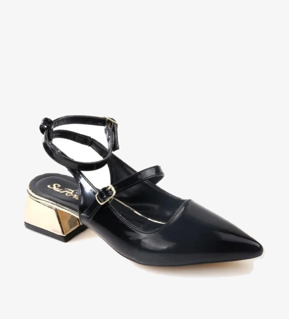 Sprs 02827 4 Cm Topuklu Kadın Arkası Açık Stiletto Ayakkabı