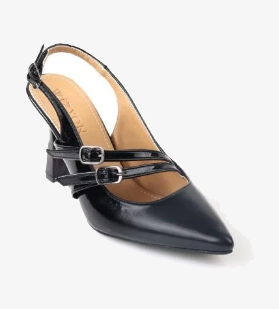 Wzy 02817 8,5 Cm Topuklu Kadın Arkası Açık Stiletto Ayakkabı