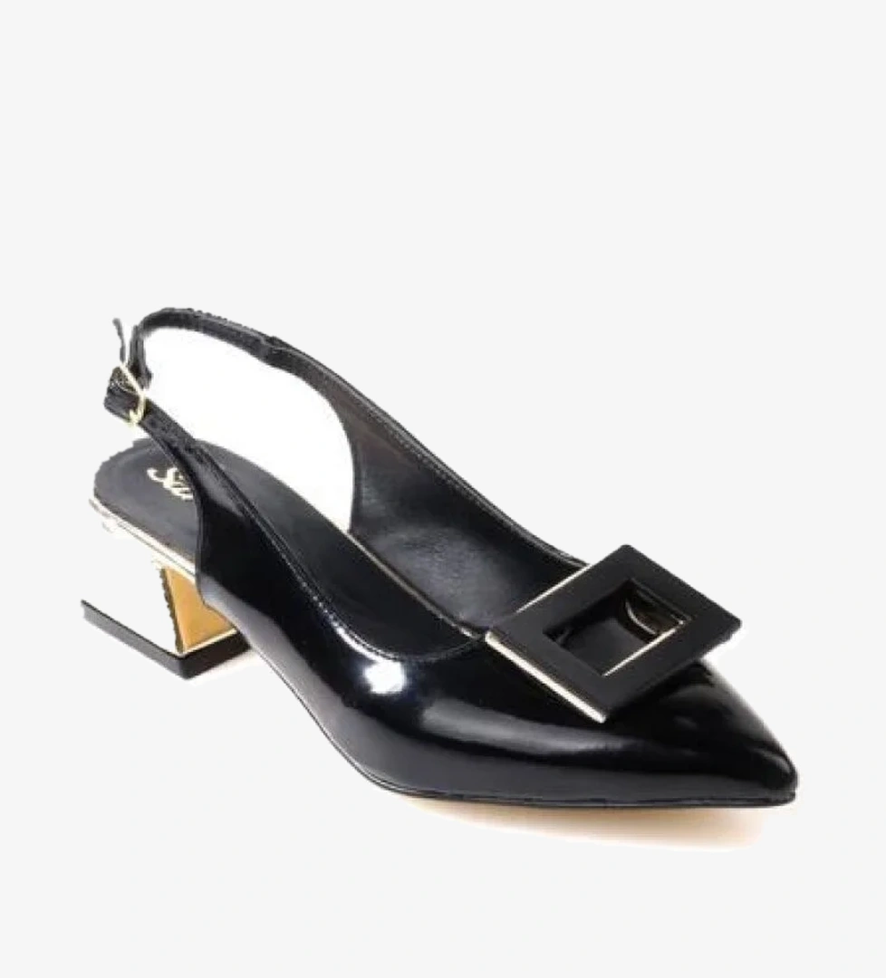Sprs 02830 4 Cm Topuklu Kadın Arkası Açık Stiletto Ayakkabı