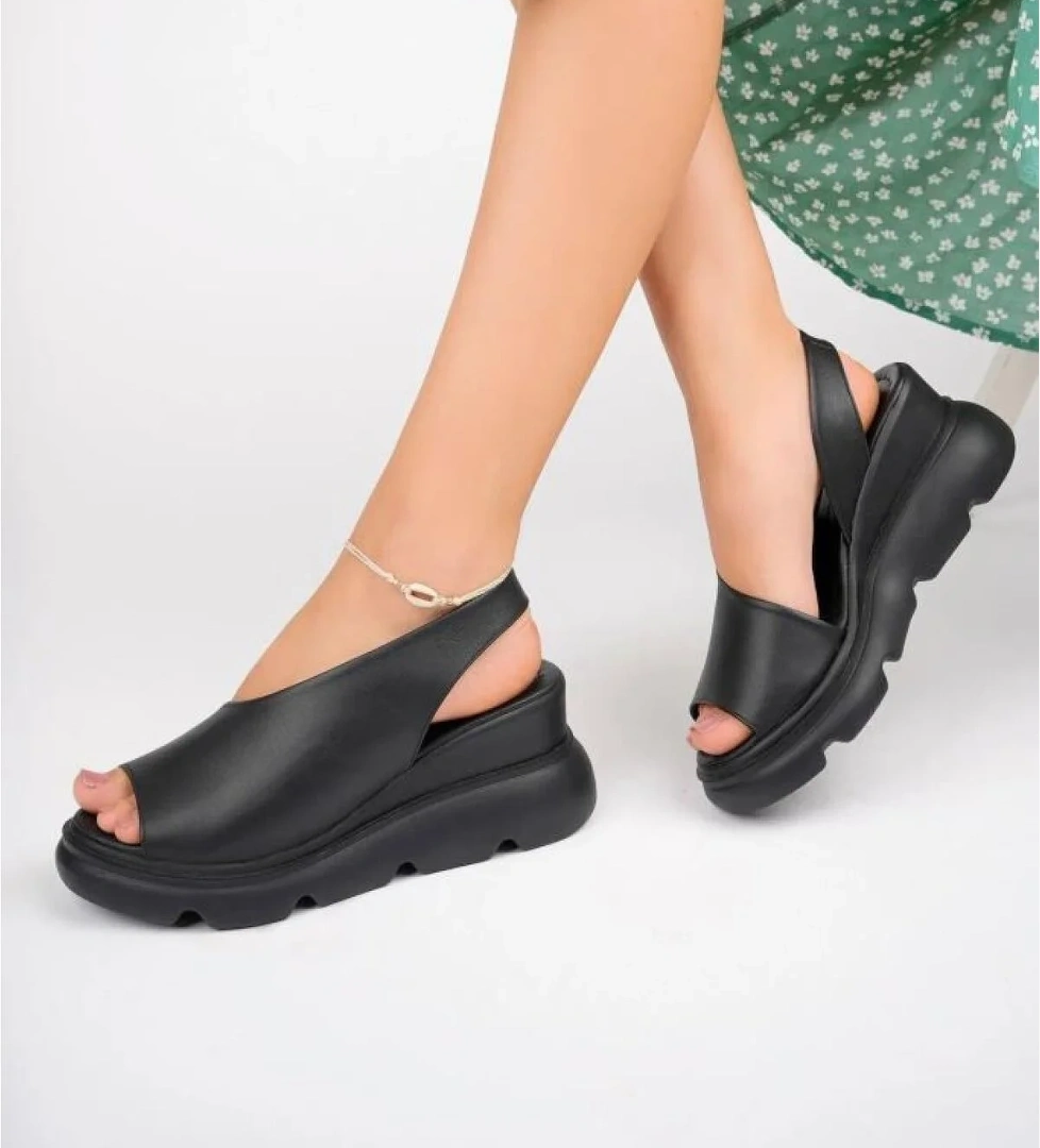 Mnrs 03212 Kadın Günlük Dolgu Topuk Sandalet