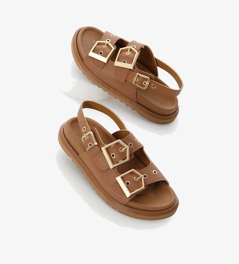 Tonny Black Kadın Poli Taban Çift Bantlı Tokalı Sandalet model görseli