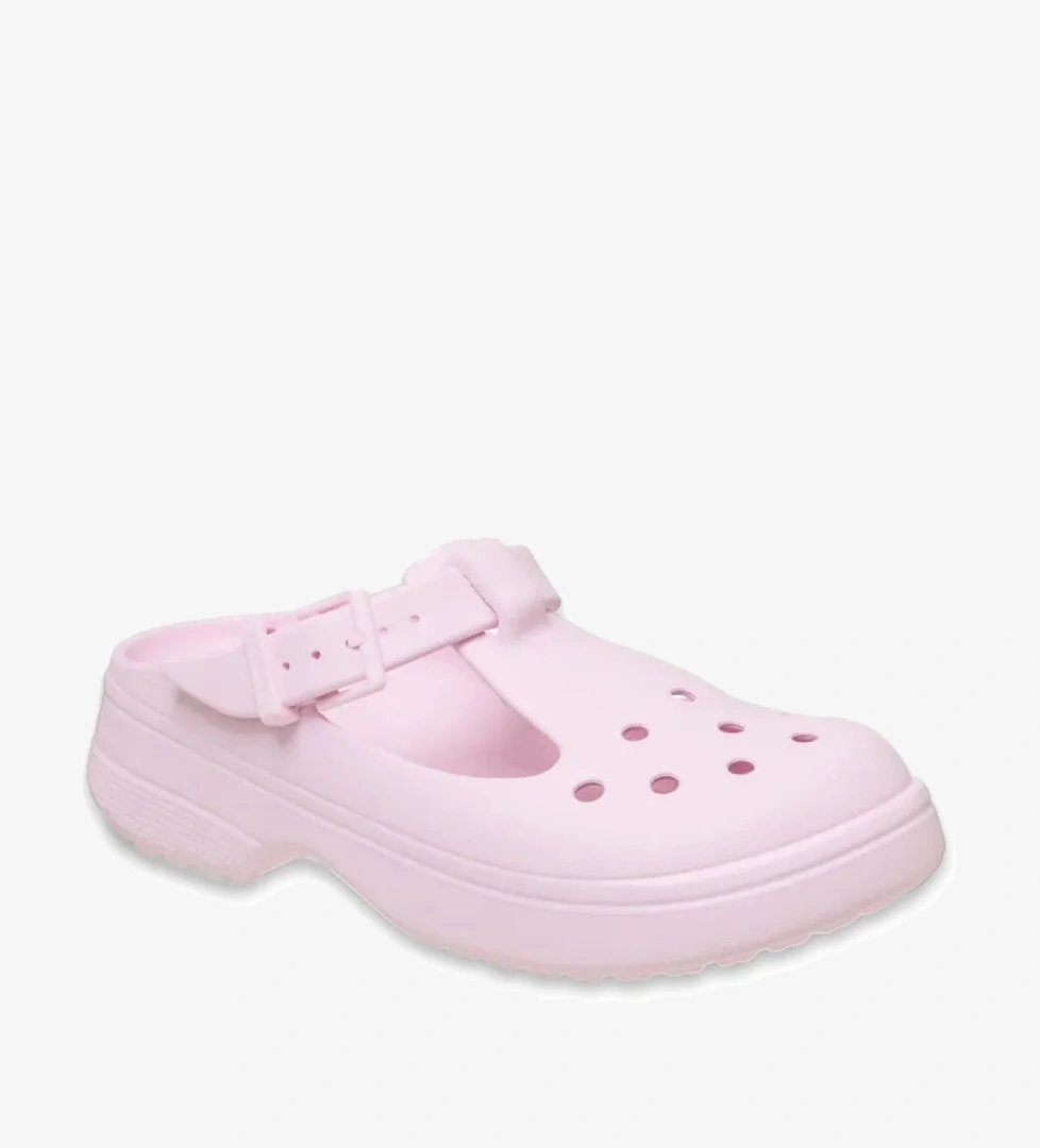 Crocs 210581 Classic Mary Jane Clog Beyaz Pembe Unisex Terlik model görseli