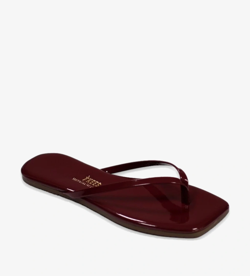 Tkees Tk-1014Z Parmak Arası Kare Burun Bordo Kadın Terlik