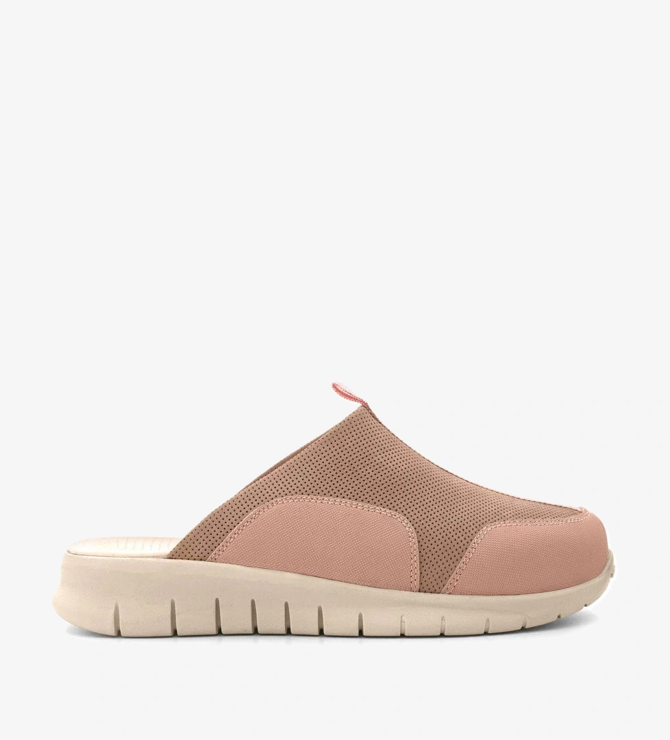 Medikal Hakiki Deri Pudra Comfort Krem Tabanlı Spor Terlik - Görsel 1