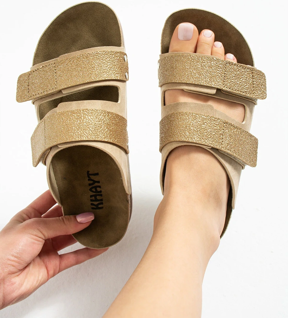 Kristal Anatomik Ortopedik Çift Bantlı Kadın Terlik