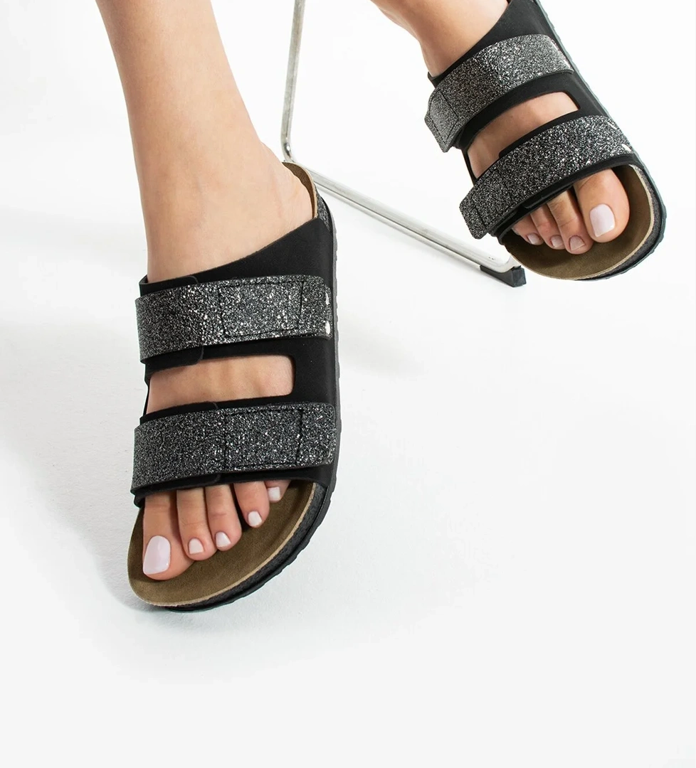 Kristal Anatomik Ortopedik Çift Bantlı Kadın Terlik