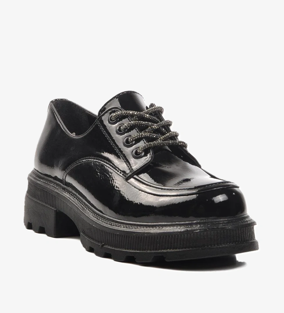 7451 Z Siyah Rugan Kadın Günlük Ayakkabı - Görsel 1