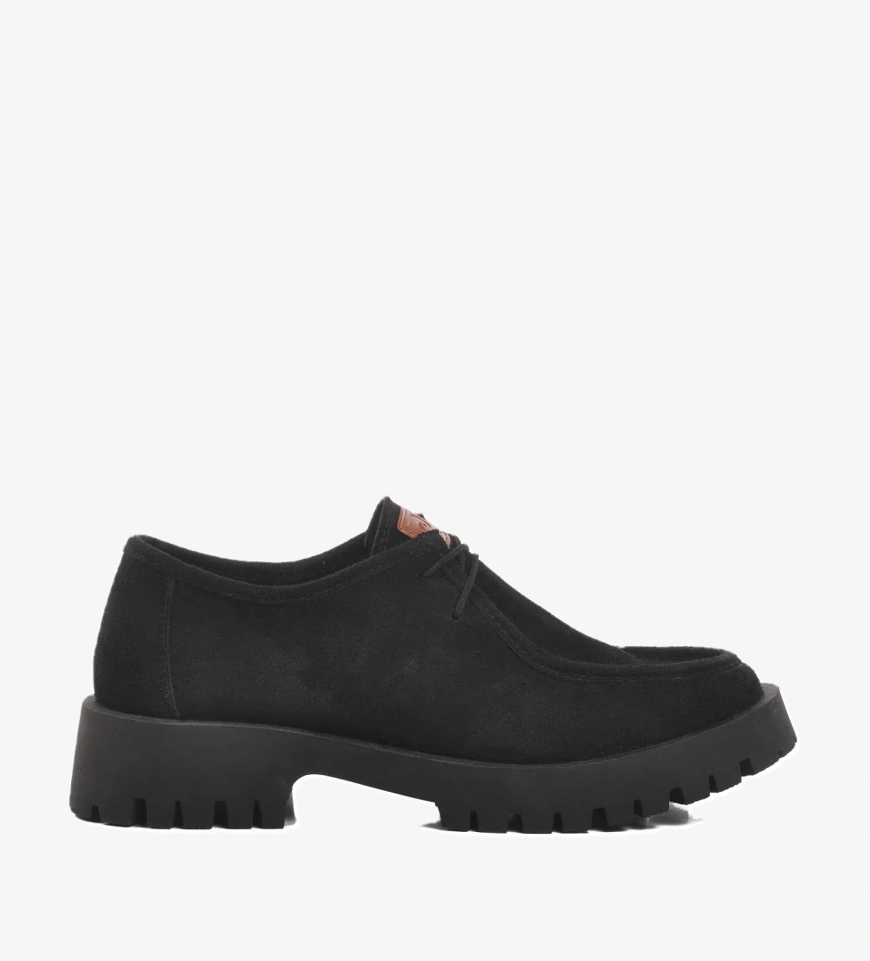 PC-54319 Z Siyah Süet Kadın Günlük Ayakkabı