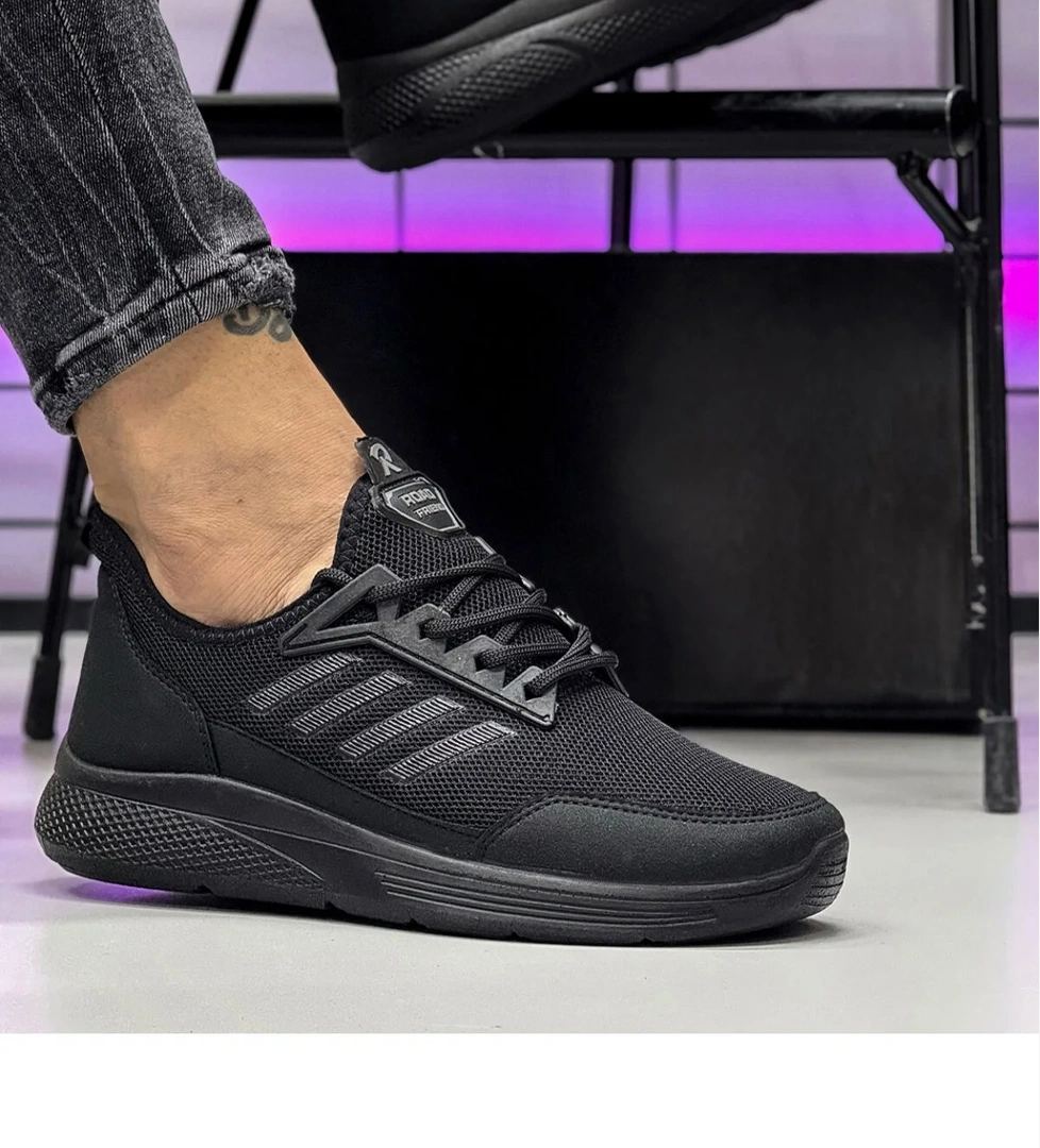 Road Frend Erkek Bağsız Spor Ayakkabı Siyah Siyah - Görsel 1